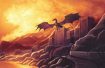 Castle Protector, dragon, artist, artwork, digital-art, deviantart HD wallpaper