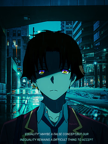 Kiyotaka Ayanokoji, genius, glowingeyes, art, cartoon, redsuit, classroomoftheelite, anime HD phone wallpaper