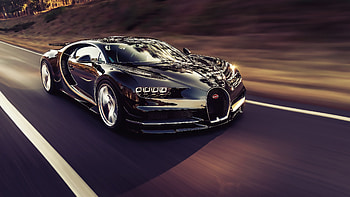 Luxury car, bugatti chiron, on road HD wallpaper