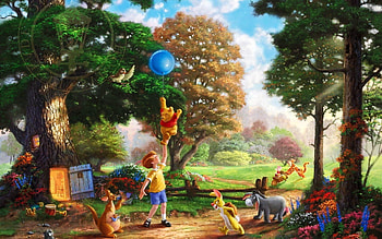 Winnie The Pooh Thomas Kinkade HD wallpaper