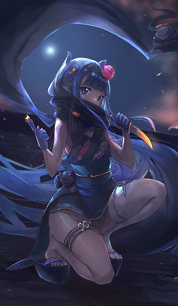 Ninomae ina, art, cartoon HD phone wallpaper