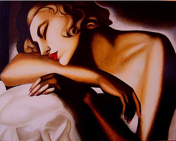 Tamara De Lempicka-Dormeuse, paintingdormeuse, lempicka, art, art deco HD wallpaper