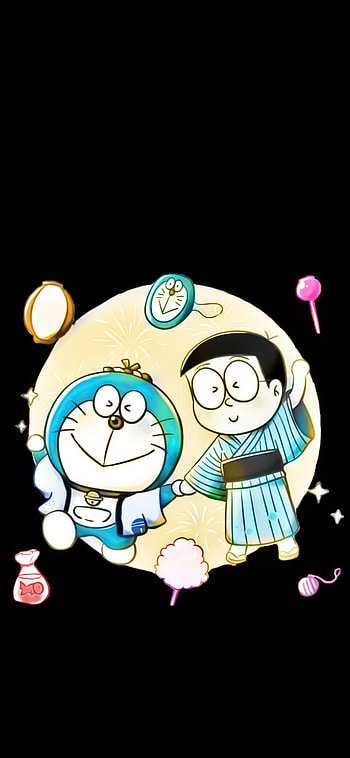 Doremon and nobita, art, cartoon HD phone wallpaper