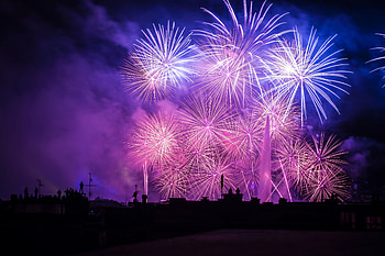 Holidays, Night, Salute, Handsomely, It's Beautiful, Fireworks, Firework HD wallpaper