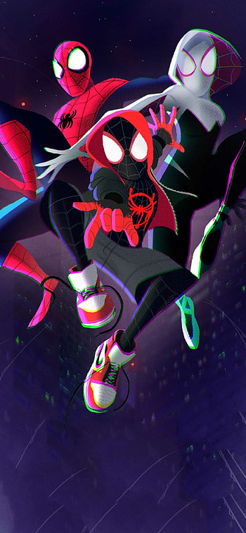 Into the Spider-Verse , Striking design, Visually captivating, Exciting superhero adventure HD phone wallpaper