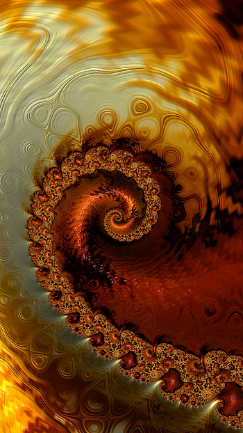 Trippy Psychedelic Trance Fractal, trance, trippy, psychedelic, Abstract, fractal, orange (Color), red HD phone wallpaper
