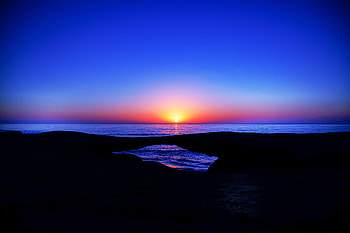 Ocean Blue Water Evening, ocean, evening, nature HD wallpaper