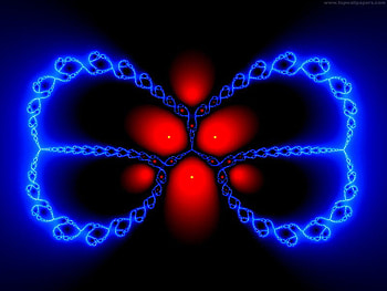 blu, 3d and cg, abstract, it is a blue chain, very nice HD wallpaper