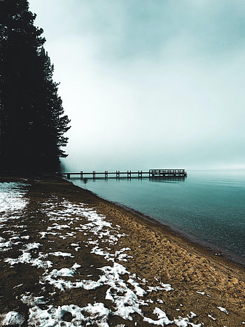 Nature, Coast, Pier, Fog HD phone wallpaper
