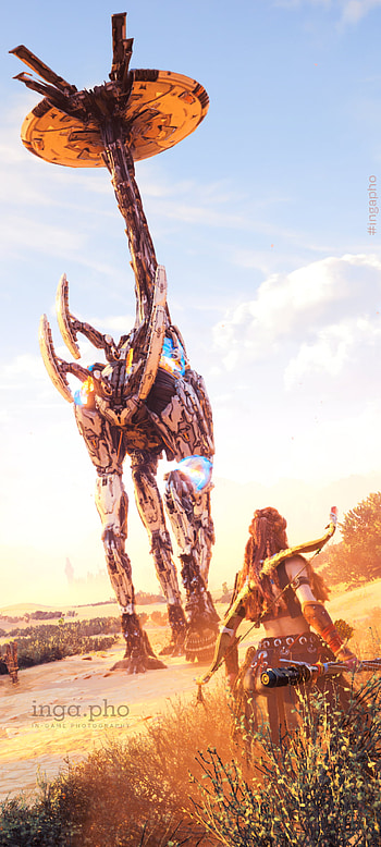 Aloy Forbidden West, fantasy, ingapho, videogame, aloyForbiddenWest, hfw, tallneck, HorizonForbiddenWest, ForbiddenWest HD phone wallpaper