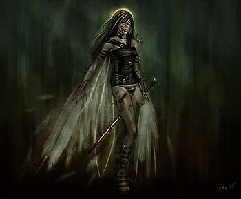 CG Fantasy Assassin, cg, fantasy, , blood, assassin, female, witch HD wallpaper