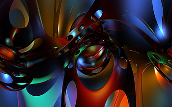Abstract, Multicolored, Motley, Smooth, Form, Figure, Immersion HD wallpaper