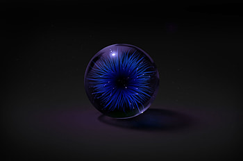 Art, Flower, Dark, Glass, Ball HD wallpaper