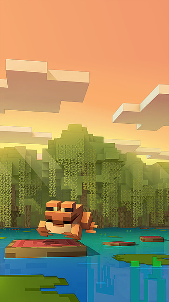Frog, minecraft, orange, world, frogs HD phone wallpaper