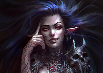 Elf-Vampire, fantasy, CG, Vampire, Elf HD wallpaper