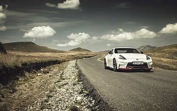 Nissan, Cars, Road, Hills, Side View, 370Z HD wallpaper