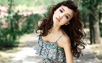 asian girl, outdoor, pose, asian, beauty HD wallpaper