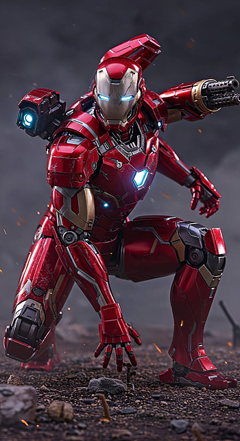 Iron Man Mobile : Crimson Armor, superhero, Iron Man HD phone wallpaper