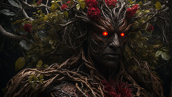 Tree Monster, tree, monster, flower, scary, forest HD wallpaper