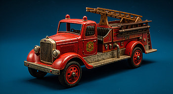 Classic Fire Truck Toy - Ultra, toy, vintage, fire truck, red, model HD wallpaper