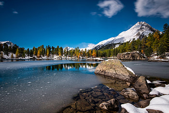 Lagh da Saoseo, lake, nature, Switzerland HD wallpaper