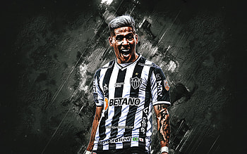 Matias Zaracho, Atletico Mineiro, Argentine soccer player, gray stone background, soccer, Atletico Mineiro soccer players HD wallpaper