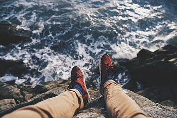 Nature, Sea, Waves, Legs, Relaxation, Rest HD wallpaper