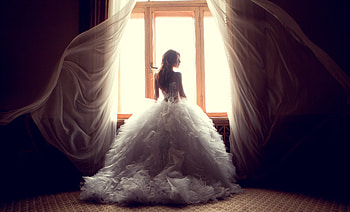 Wedding Dress Bride, bride, girls, white, dress HD wallpaper