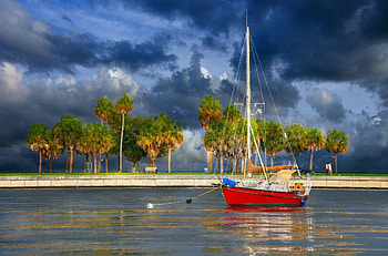 Sailboats, blue, sea, , sailboat, beach HD wallpaper