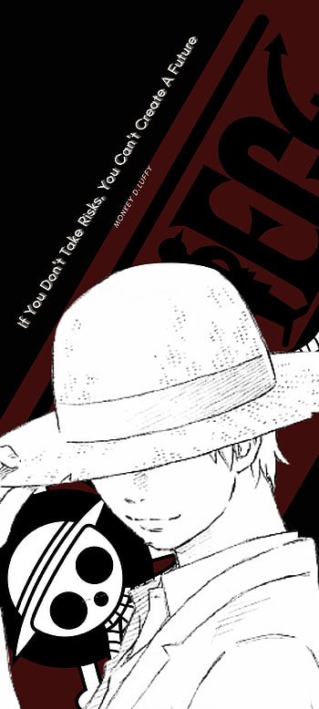 One Piece Luffy 2, one piece nissin, black, luffy quote, one piece, straw hat, lufy, red, minimalism one piece, minimal, monkey d luffy, nissin, cap, quote, one piece luffy, manga, anime HD phone wallpaper