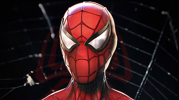 Spiderman Closeup, spiderman, superheroes, artwork, digital-art, art HD wallpaper