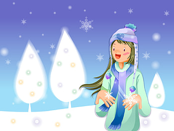 Flakes in hand, holiday, snow, christmas, flake, tree HD wallpaper