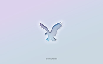 American Eagle Outfitters logo, cut out 3d text, white background, American Eagle Outfitters 3d logo, American Eagle Outfitters emblem, American Eagle Outfitters, embossed logo, American Eagle Outfitters 3d emblem HD wallpaper