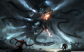 Ancient Alien Space Battle HD wallpaper