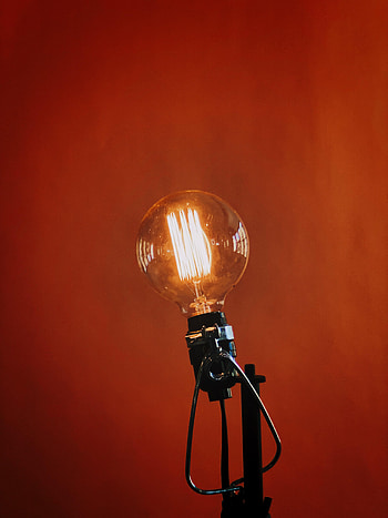 Miscellanea, Miscellaneous, Lamp, Glow, Orange Background HD phone wallpaper