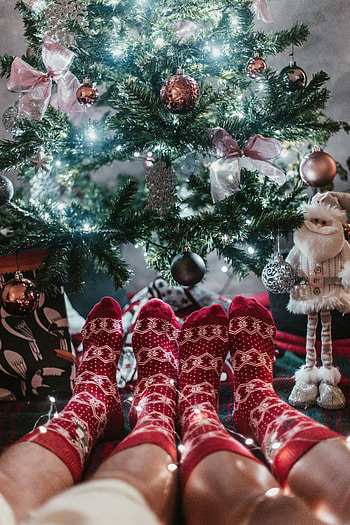 Holidays, New Year, Love, Couple, Pair, Legs, Christmas HD phone wallpaper