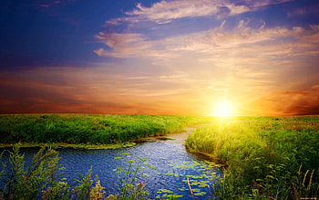 Landscape, Nature, Rivers, Sunset HD wallpaper