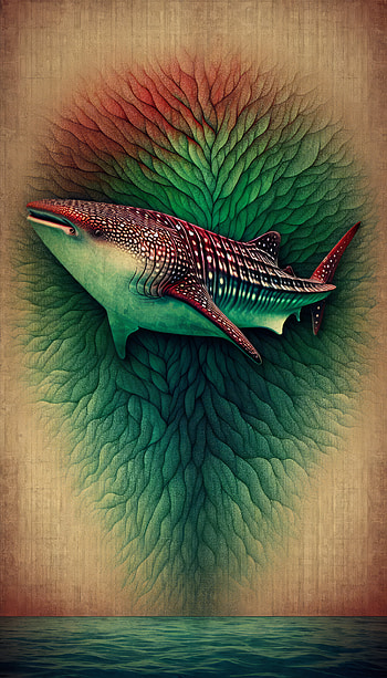 Majestic Whale Shark Artistic, artistic, colorful, nature HD phone wallpaper