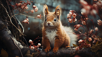 Charming Red Squirrel, red squirrel HD wallpaper