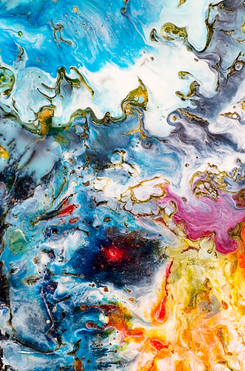 Abstract, Divorces, Multicolored, Motley, Paint, Stains, Spots HD phone wallpaper