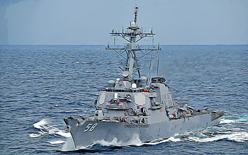 USS Laboon, , vector art, DDG-58, destroyer, United States Navy, US army, abstract ships, battleship, US Navy, Arleigh Burke-class, USS Laboon DDG-58 HD wallpaper