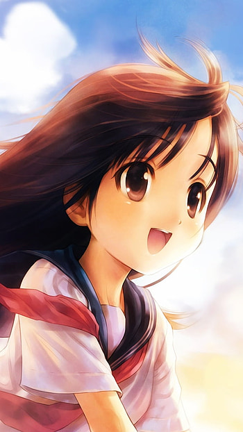 Cute Smile, Anime Girl HD phone wallpaper