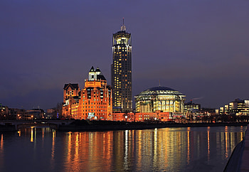 Cities, Rivers, Night, Moskow, Russia, International House Of Music HD wallpaper
