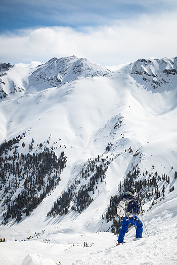 Sports, Winter, Mountains, Snow, Vertex, Top, Skier HD phone wallpaper