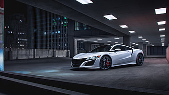 Acura NSX, White night view, , Automotive beauty HD wallpaper