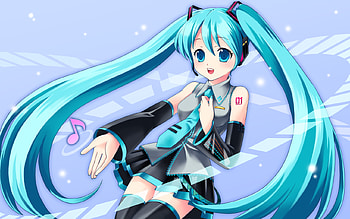 Hatsune Miku, awesome, song, cute, stars, vocaloid, song notes, beauty, nice, miku, music, vocaloids, hatsune, thighhighs, skirt, notes, white, blue eyes, twintail, blue hair, girl, beautiful, tie, anime, pretty, cool, idol HD wallpaper