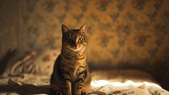 Majestic Tabby Cat - Cozy Home Background, Animal, cat HD wallpaper