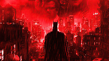 Batman In Red City , batman, superheroes, artist, artwork, digital-art HD wallpaper