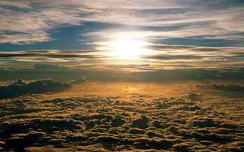 Sunset Over Clouds, skies, clouds, sky, beautiful, nature, sun, sunset, sunrise HD wallpaper