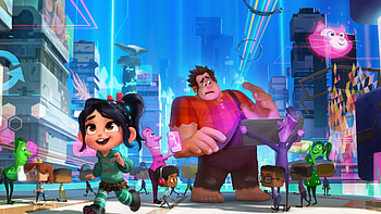 Ralph breaks the internet, Wreck-It Ralph 2 , mobile tablet, Classic animated adventure HD wallpaper